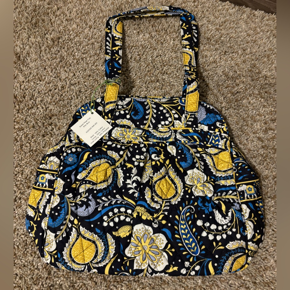 Vera Bradley Sweet Pleat Tote in Ellie Blue